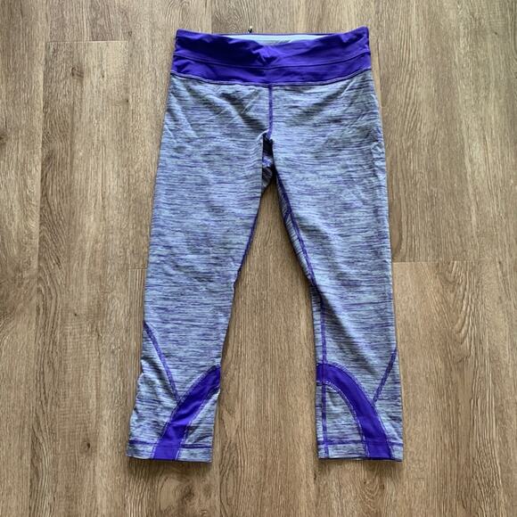 Lululemon Inspire Crops II Leggings Wee Are From Space Brusied Berry 6 Mid Rise - Picture 1 of 8